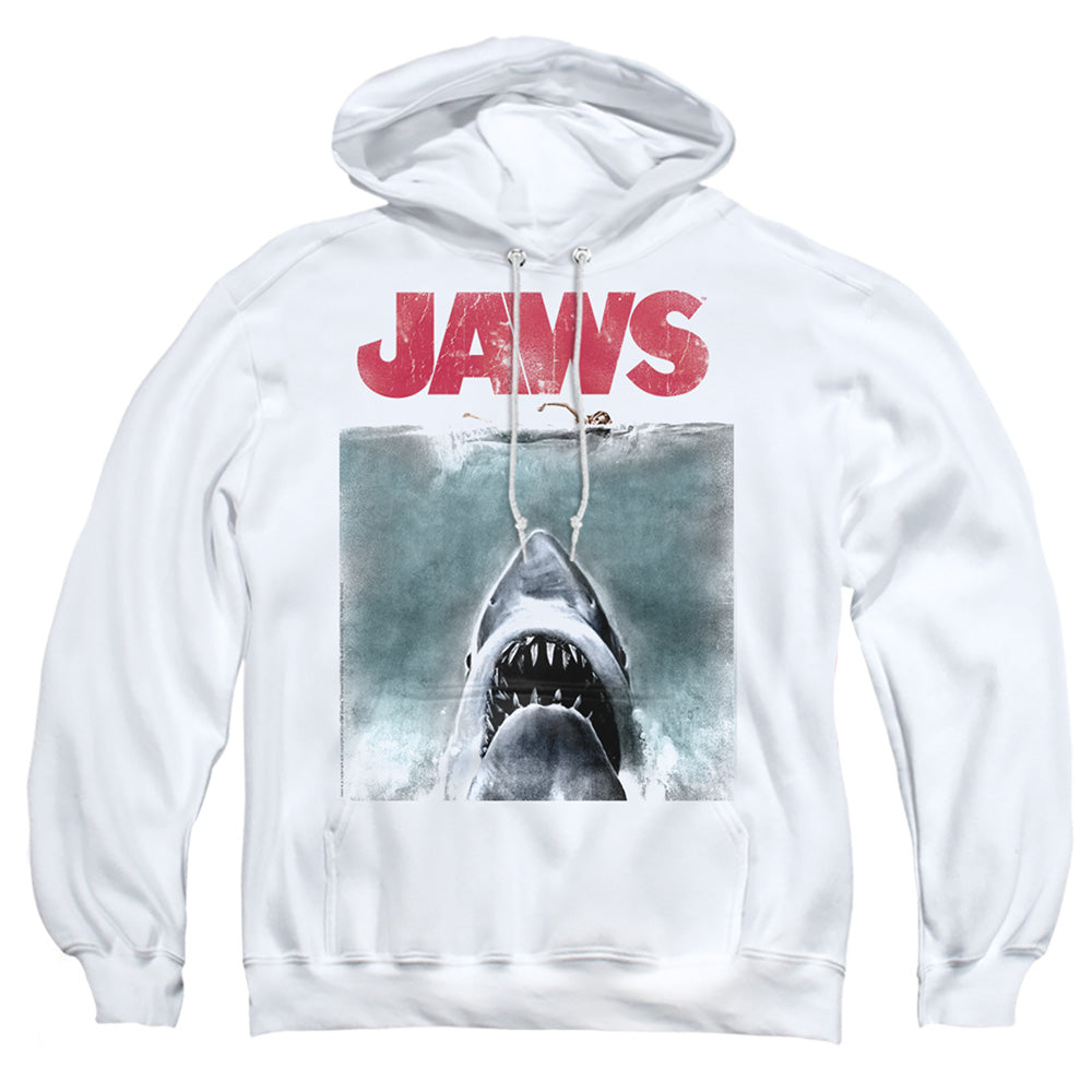 Jaws Vintage Poster Mens Hoodie White