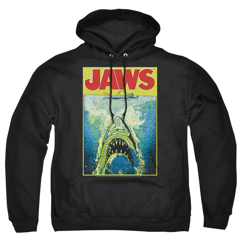 Jaws Bright Jaws Mens Hoodie Black