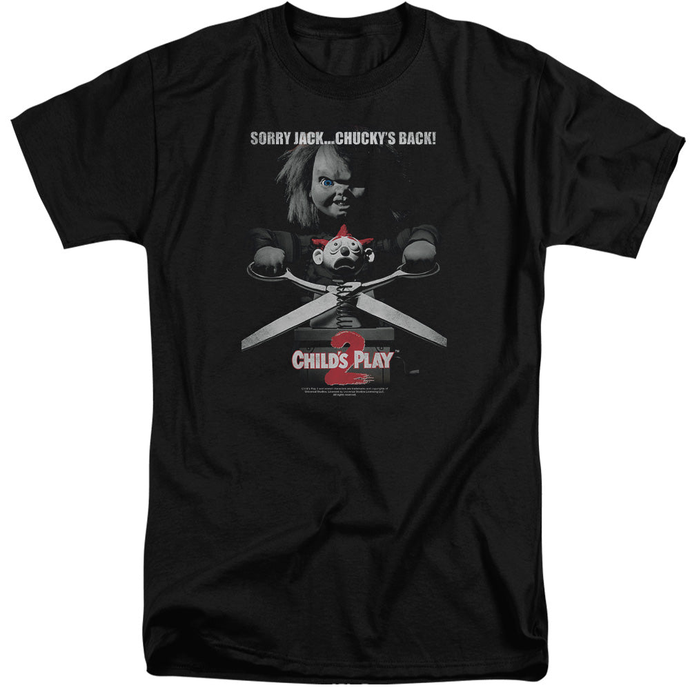 Childs Play 2 Jack Poster Mens Tall T Shirt Black Black Officially Licensed