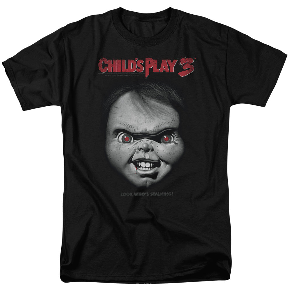 Childs Play 3 Face Poster Mens T Shirt Black Black Officially Licensed