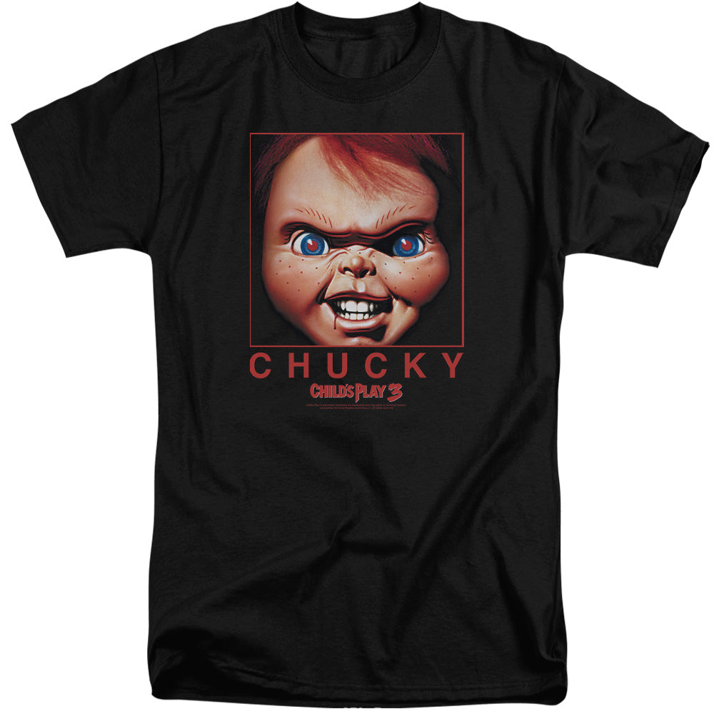 Childs Play 3 Chucky Squared Mens Tall T Shirt Black Black Officially Licensed