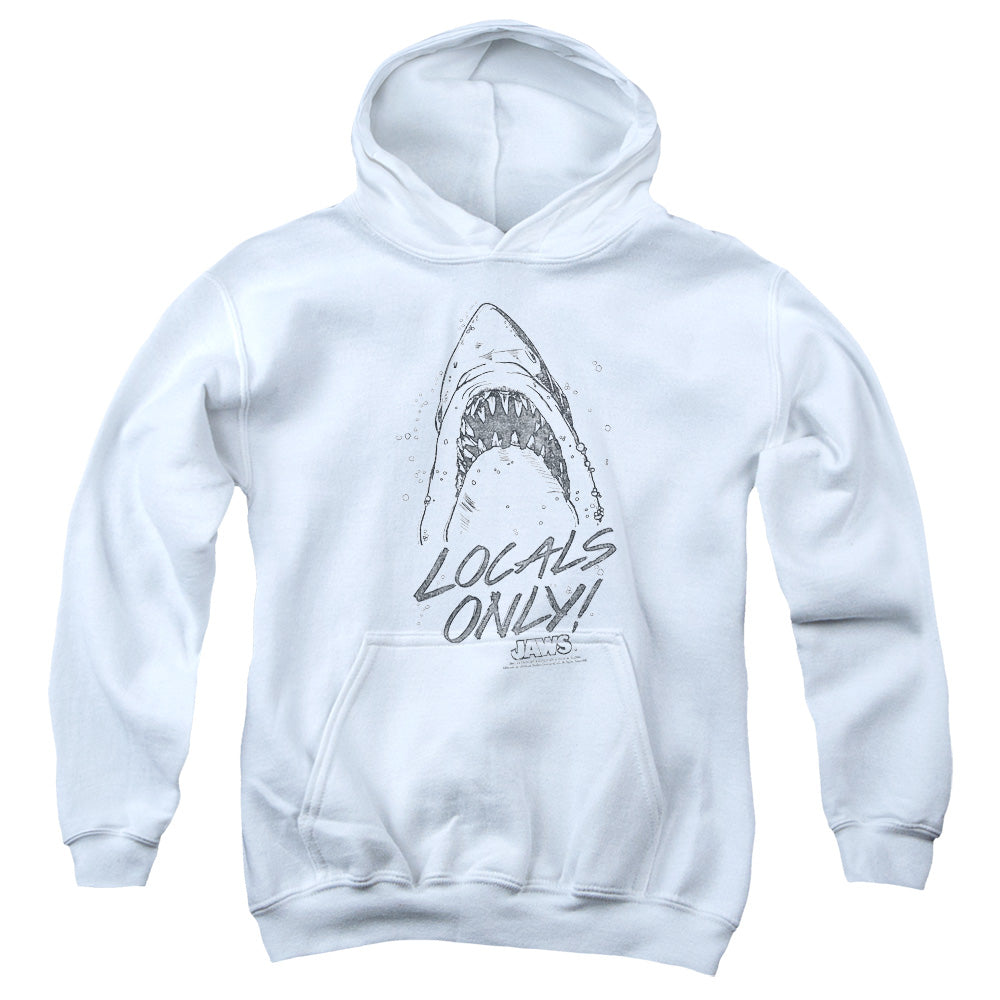 Jaws Locals Only Kids Youth Hoodie White