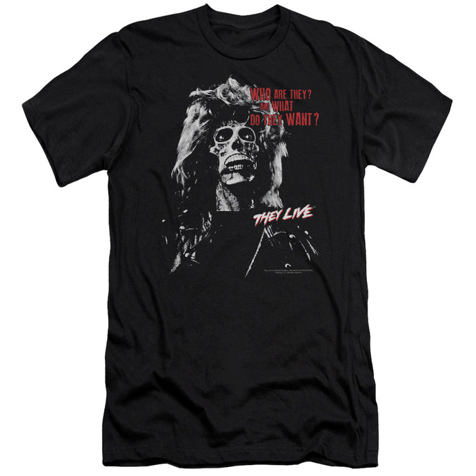 They Live They Want Slim Fit Mens T Shirt Black
