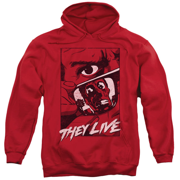 They Live Graphic Poster Mens Hoodie Red