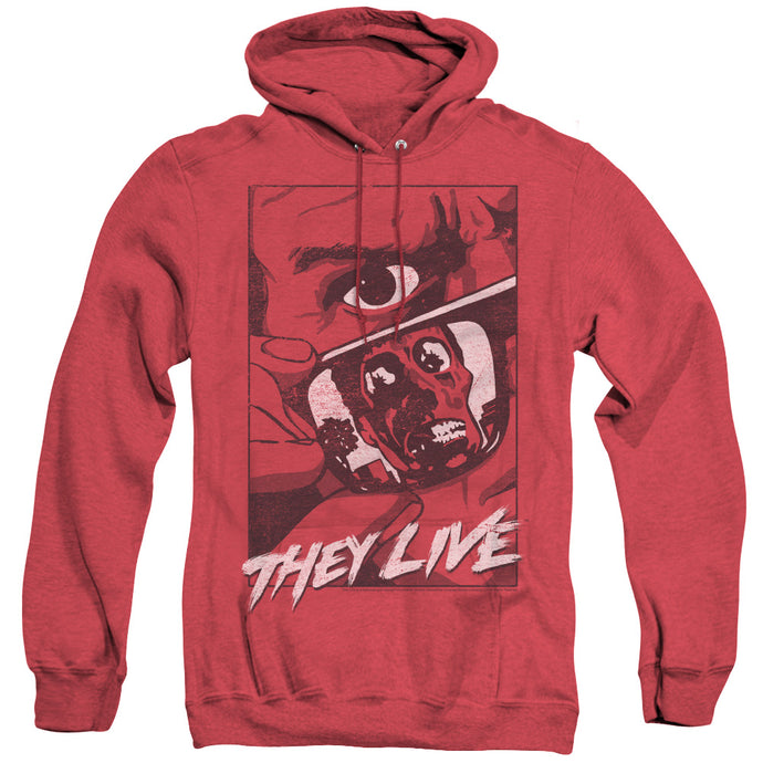 They Live Graphic Poster Heather Mens Hoodie Red