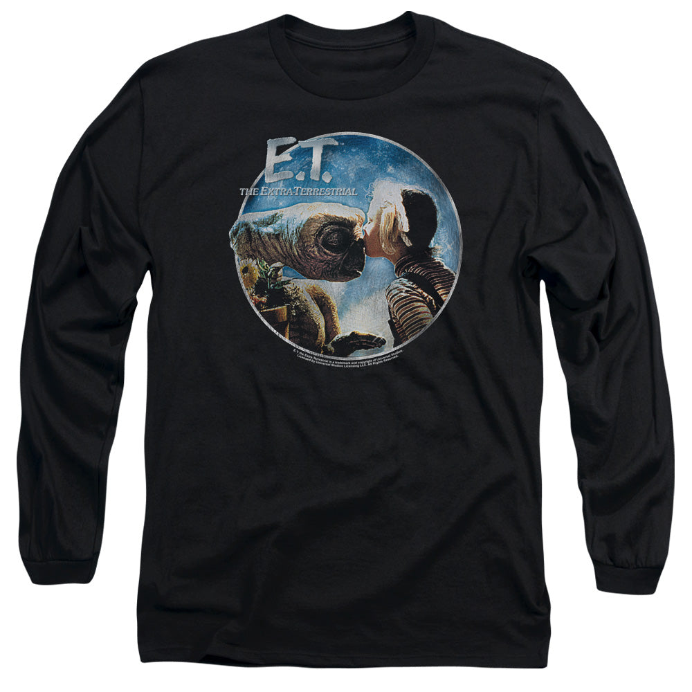 ET the Extra Terrestrial Gertie Kisses Mens Long Sleeve Shirt Black