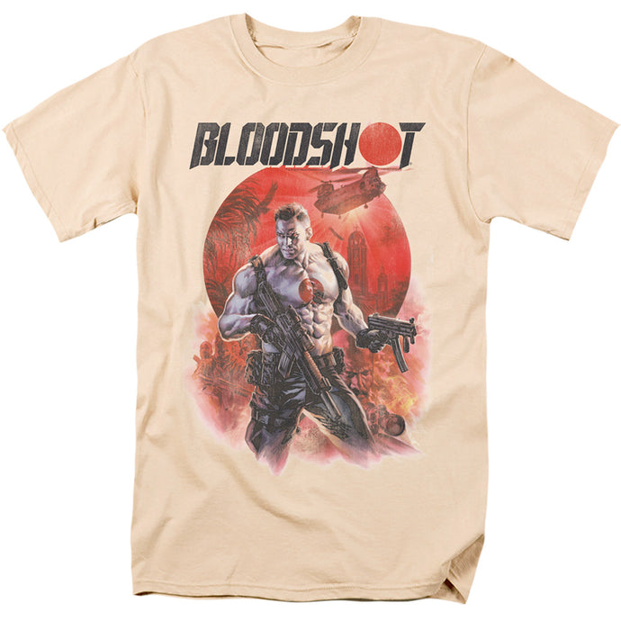Bloodshot In The Middle Of It Mens T Shirt Cream