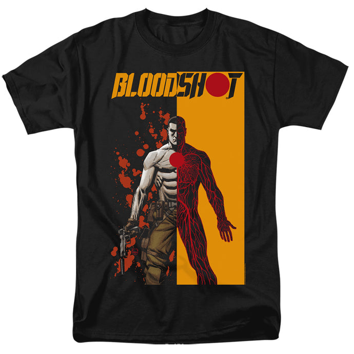 Bloodshot Split Mens T Shirt Black