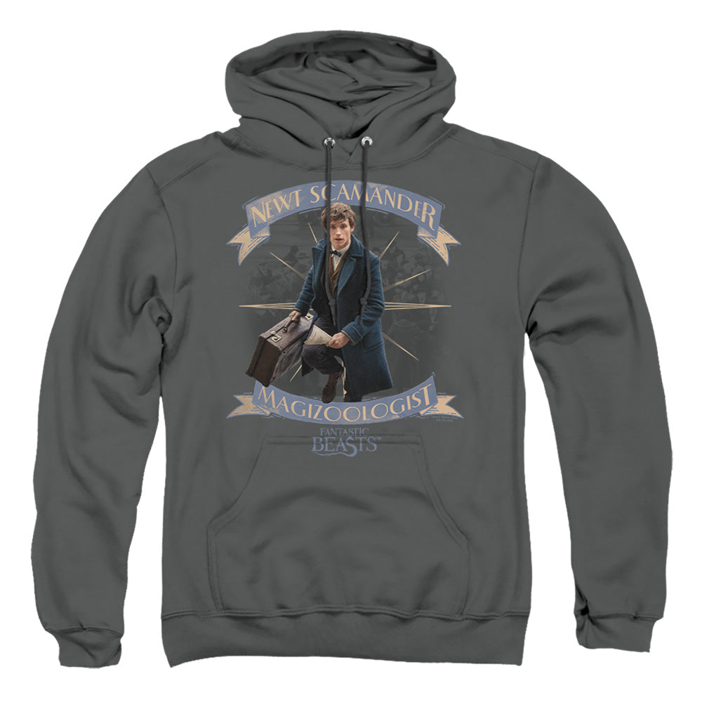 Fantastic Beasts Newt Scamander Mens Hoodie Charcoal Officially Licensed