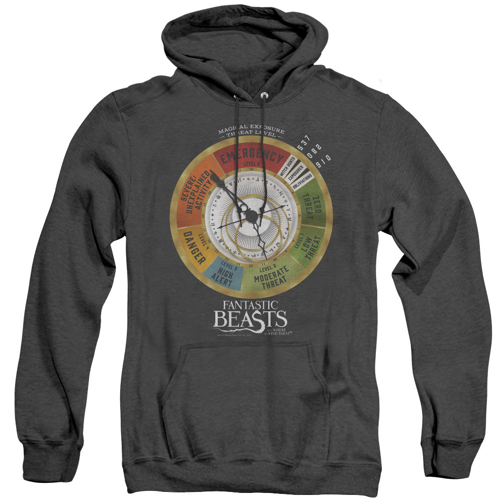 Fantastic Beasts Threat Gauge Mens Heather Hoodie Black Officially Licensed