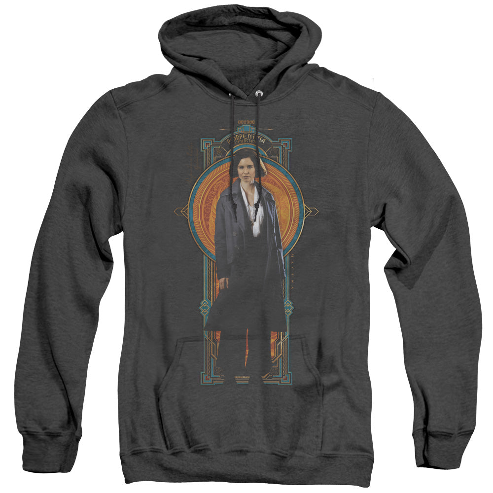 Fantastic Beasts Porpentina Goldstein Mens Heather Hoodie Black Officially Licensed