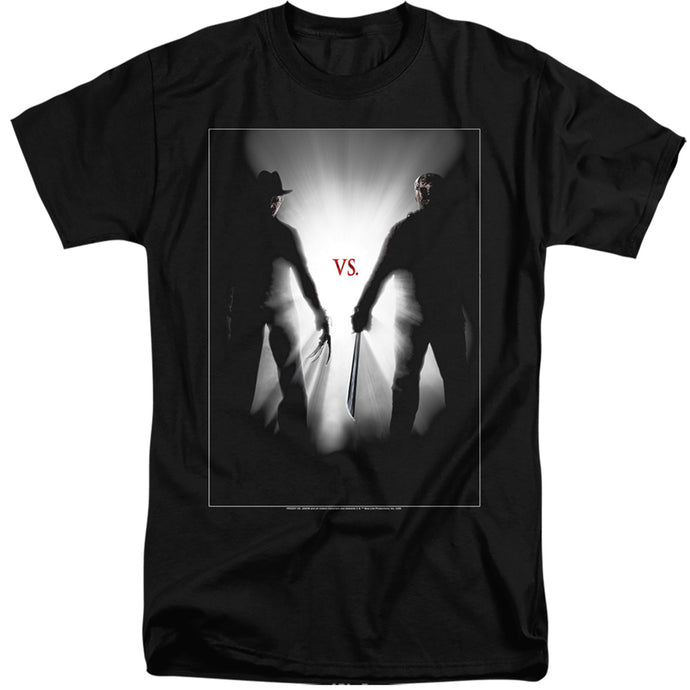 Freddy Vs Jason Silhouettes Mens Tall T Shirt Black