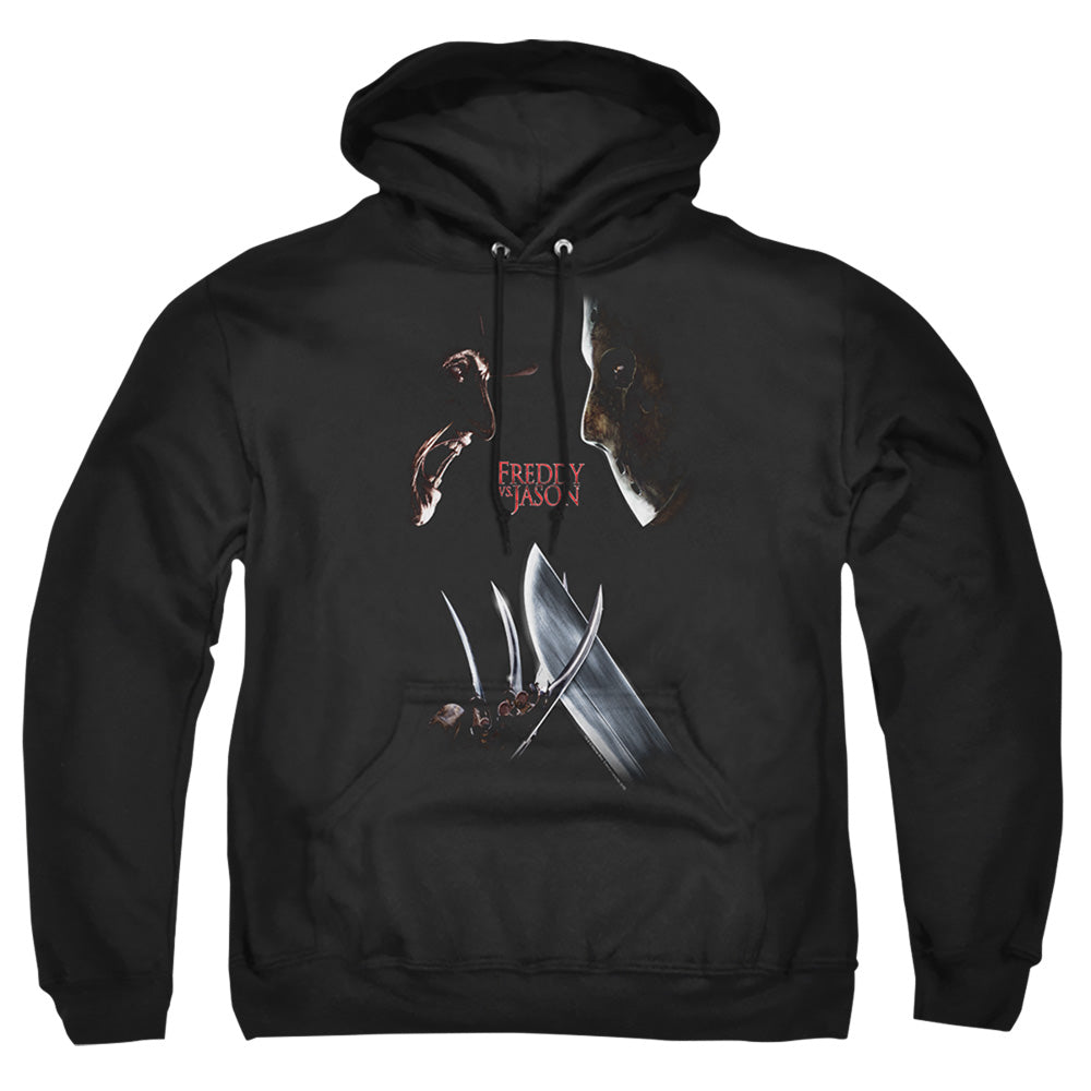 Freddy Vs Jason Face Off Mens Hoodie Black Officially Licensed