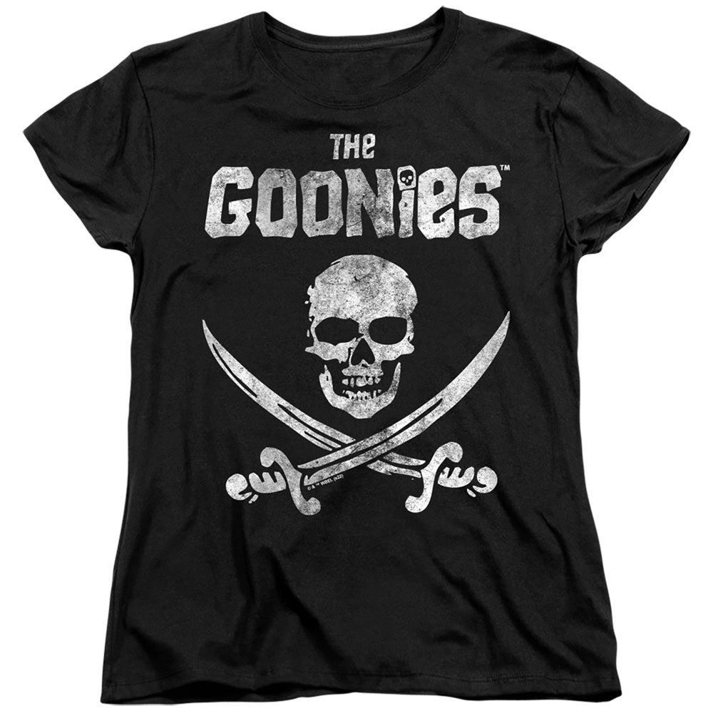 The Goonies Flag 1 Womens T Shirt Black Officially Licensed