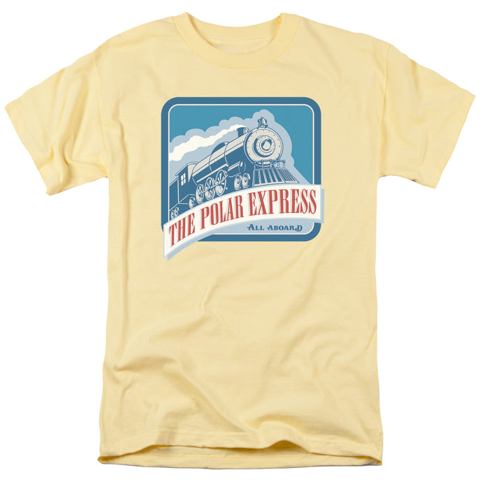 The Polar Express All Aboard Mens T Shirt Yellow