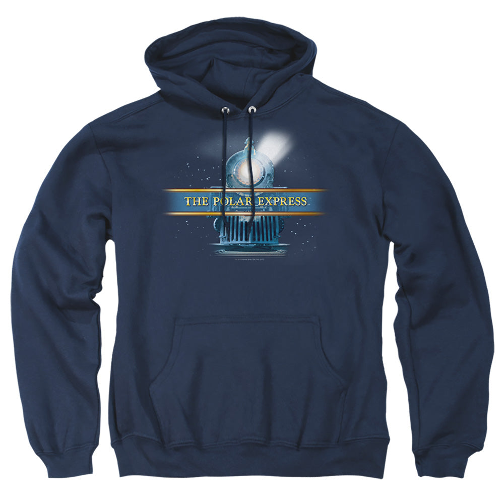 Polar Express Train Logo Mens Hoodie Navy Officially Licensed