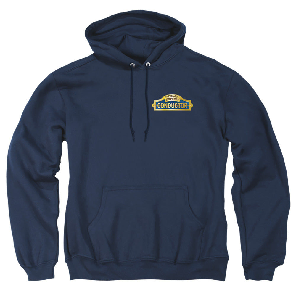 Polar Express Conductor Mens Hoodie Navy Officially Licensed
