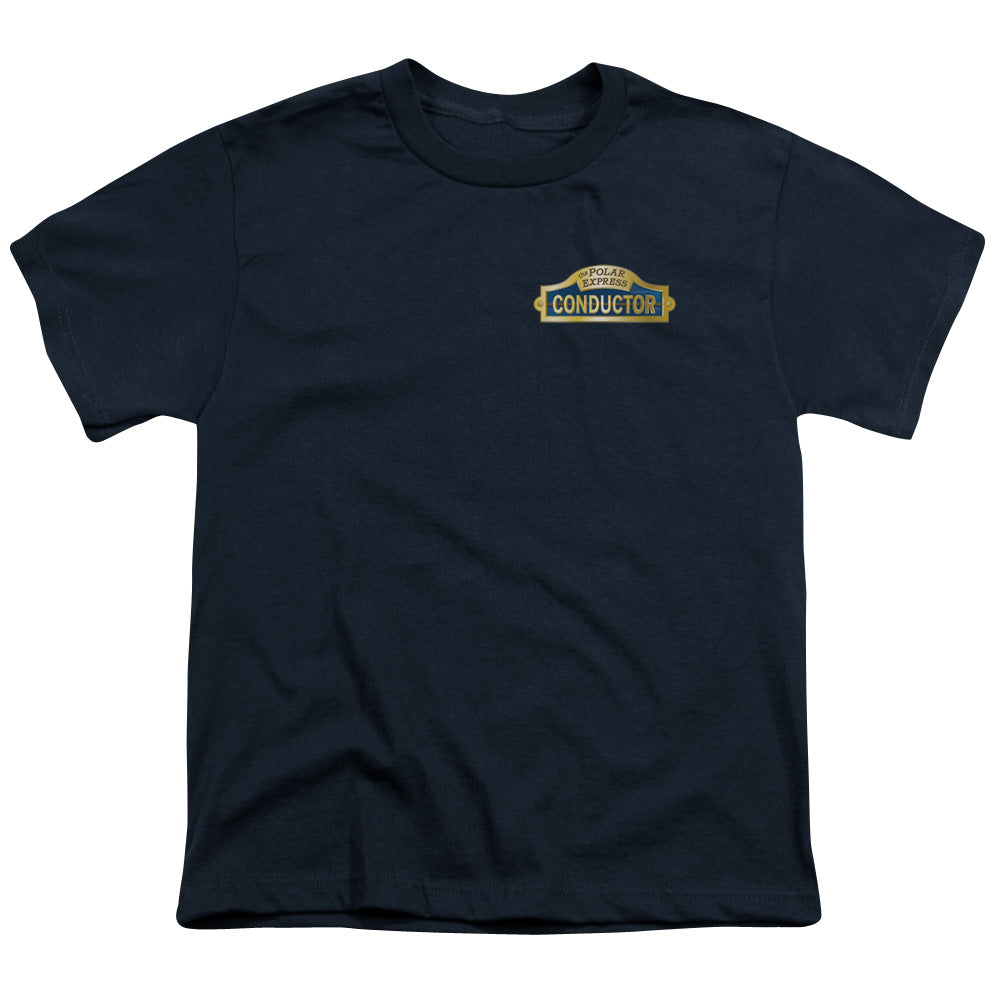 The Polar Express Conductor Kids Youth T Shirt Navy Blue