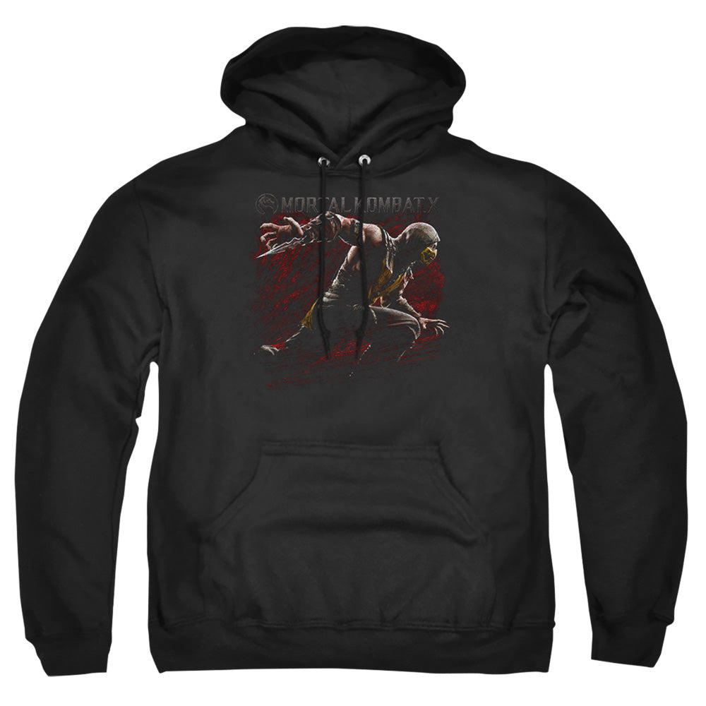 Mortal Kombat X Scorpion Lunge Mens Hoodie Black Officially Licensed