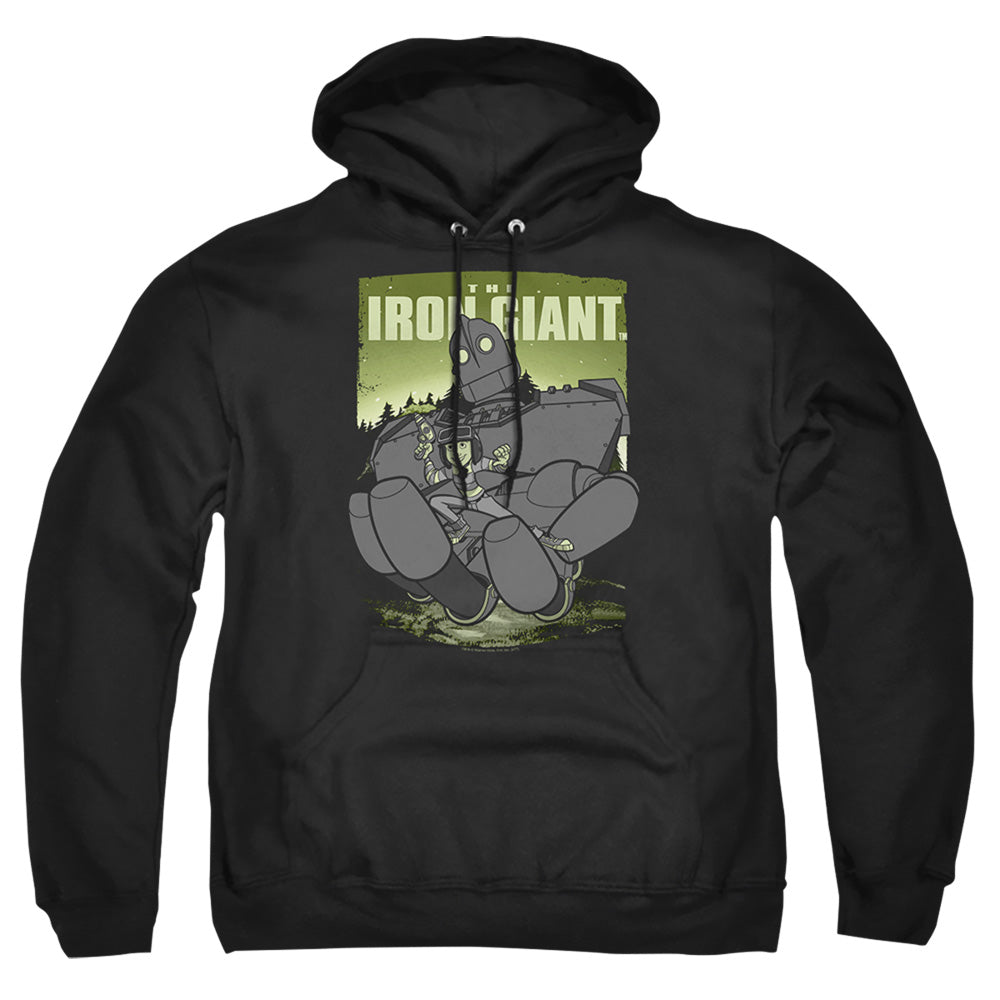 Iron Giant Helping Hand Mens Hoodie Black Officially Licensed