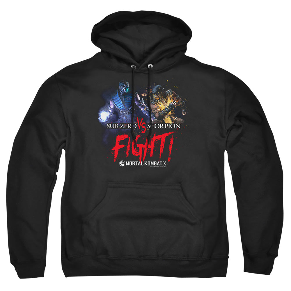 Mortal Kombat X Fight Mens Hoodie Black Officially Licensed
