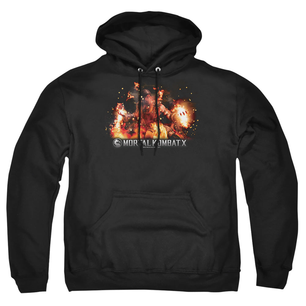 Mortal Kombat X Scorpio Flames Mens Hoodie Black Officially Licensed