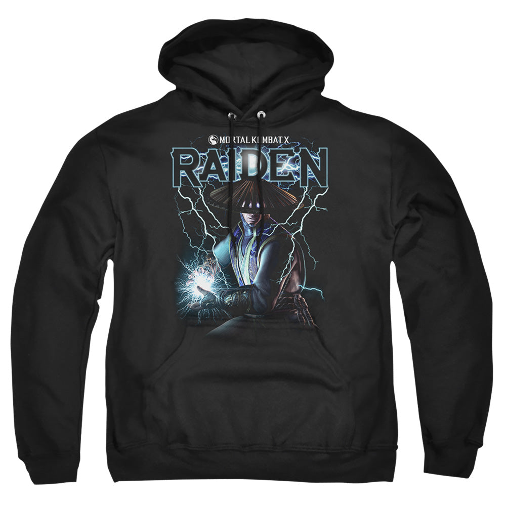 Mortal Kombat Raiden Mens Hoodie Black Officially Licensed