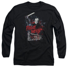 Load image into Gallery viewer, Friday The 13th Cabin Mens Long Sleeve Shirt Black