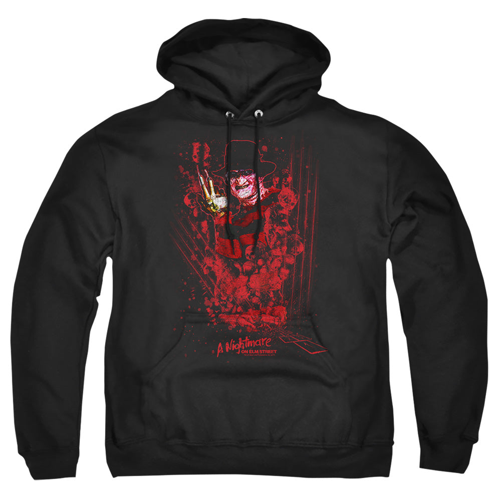Nightmare On Elm Street One Two Freddys Coming For You Mens Hoodie Black Officially Licensed