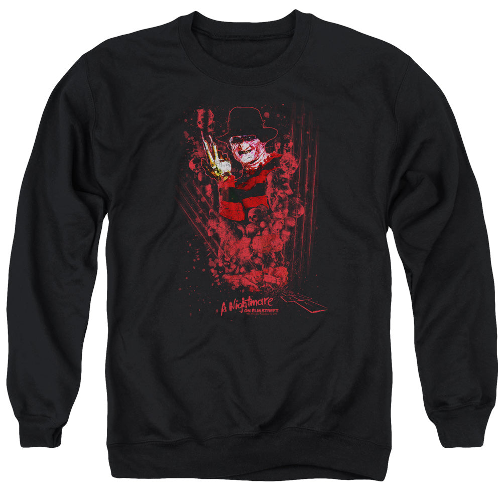 Nightmare On Elm Street One Two Freddys Coming For You Mens Crewneck Sweatshirt Black