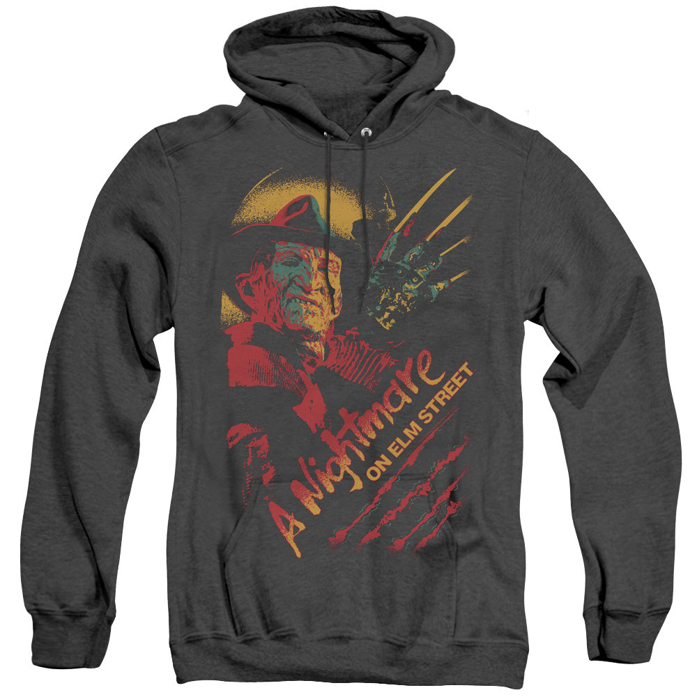 Nightmare On Elm Street Freddy Claws Mens Heather Hoodie Black Officially Licensed