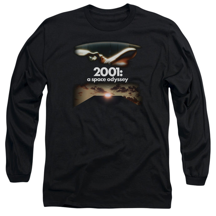 2001 A Space Odyssey Prologue Epilogue Mens Long Sleeve Shirt Black