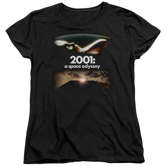 2001 A Space Odyssey Prologue Epilogue Womens T Shirt Black