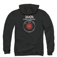 Load image into Gallery viewer, 2001 A Space Odyssey Hal Back Print Zipper Mens Hoodie Black