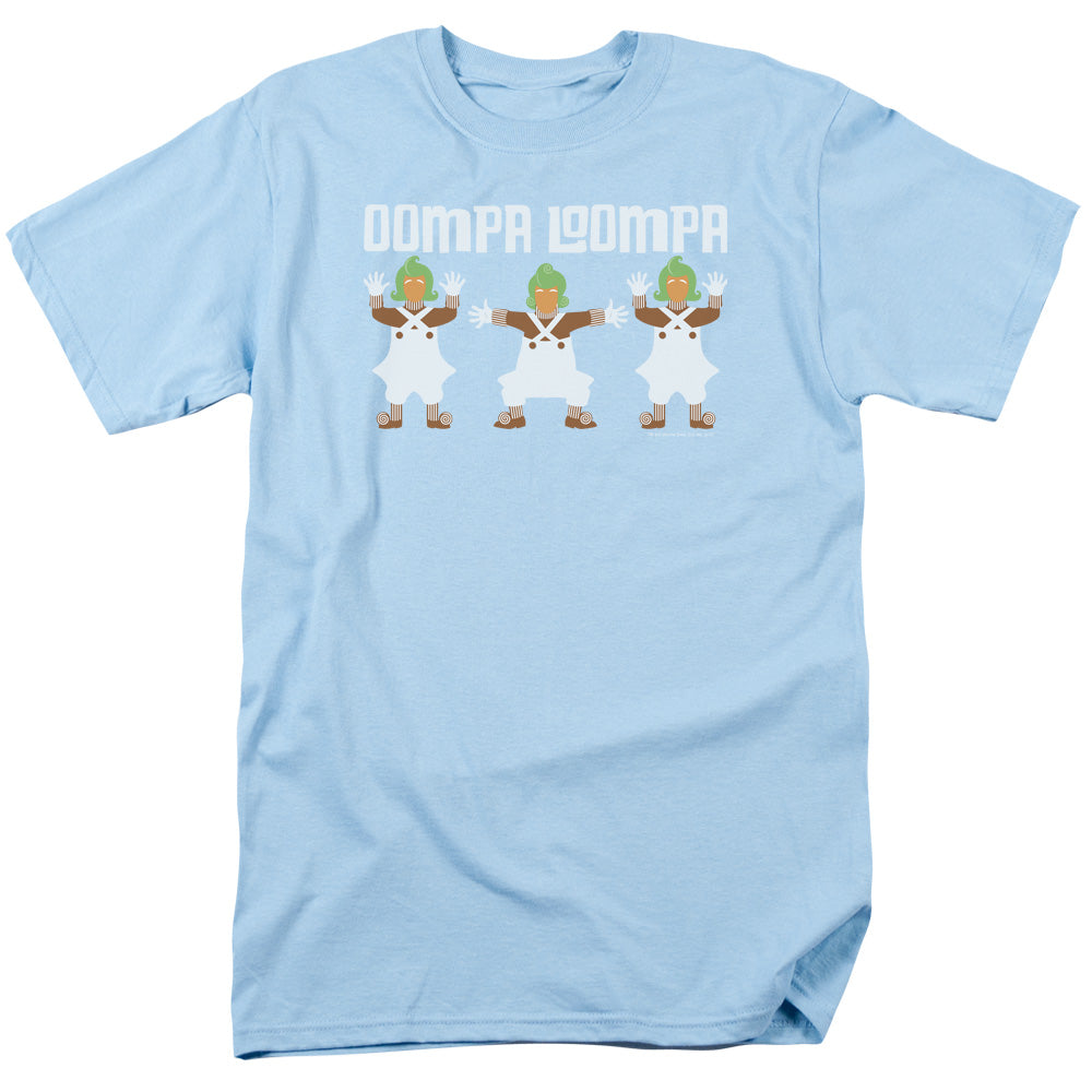 Willy Wonka And The Chocolate Factory Oompa Loompa Mens T Shirt Light Blue Officially Licensed