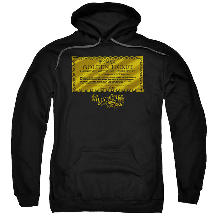 Willy Wonka And The Chocolate Factory Golden Ticket Mens Hoodie Black
