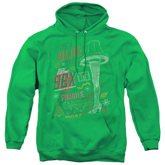 A Christmas Story Its A Major Prize Mens Hoodie Kelly Green