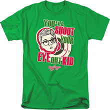 Load image into Gallery viewer, A Christmas Story Youll Shoot Your Eye Out Mens T Shirt Kelly Green