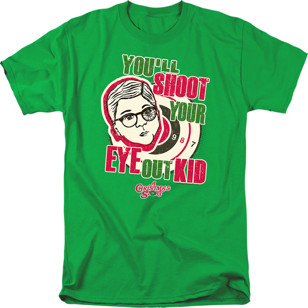 A Christmas Story Youll Shoot Your Eye Out Mens T Shirt Kelly Green