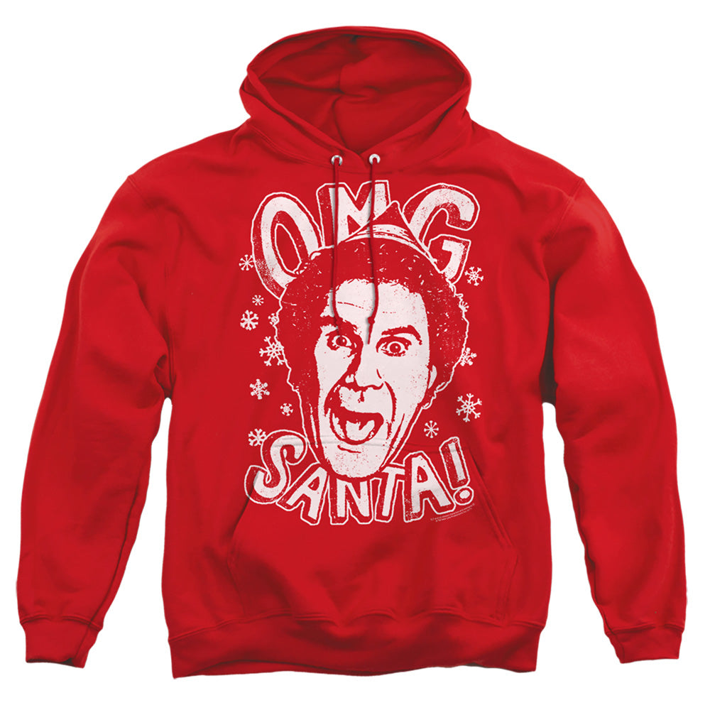 Elf Omg Santa Mens Hoodie Red Officially Licensed