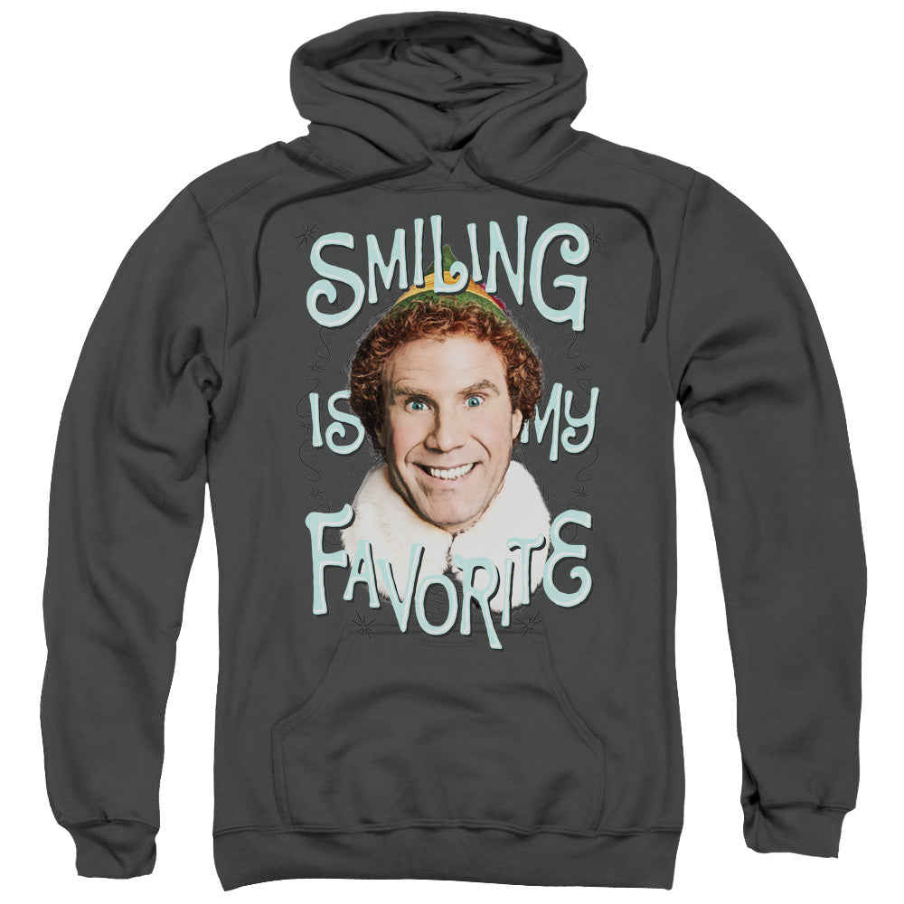 Elf Smiling Mens Hoodie Charcoal