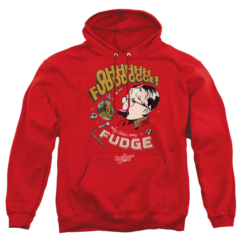 A Christmas Story Fudge Mens Hoodie Red Officially Licensed