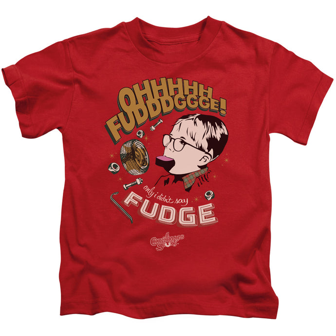 A Christmas Story Fudge Juvenile Kids Youth T Shirt Red