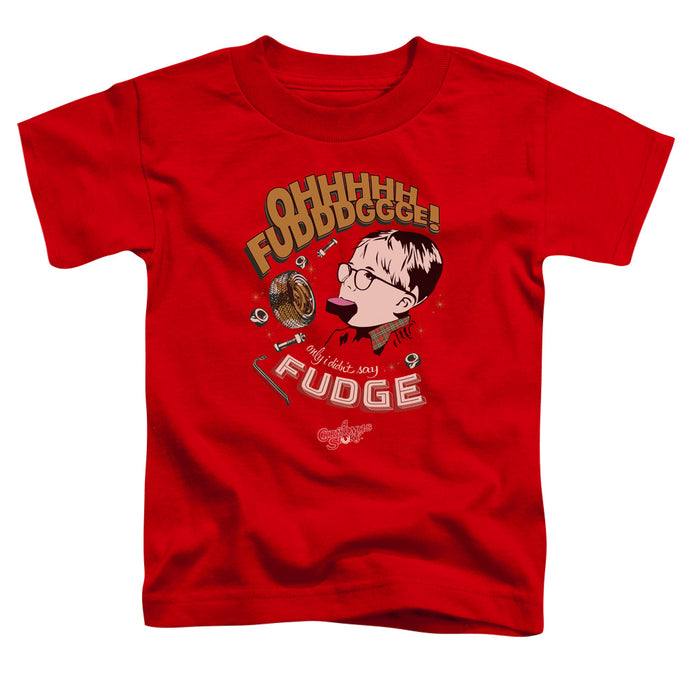 A Christmas Story Fudge Toddler Kids Youth T Shirt Red