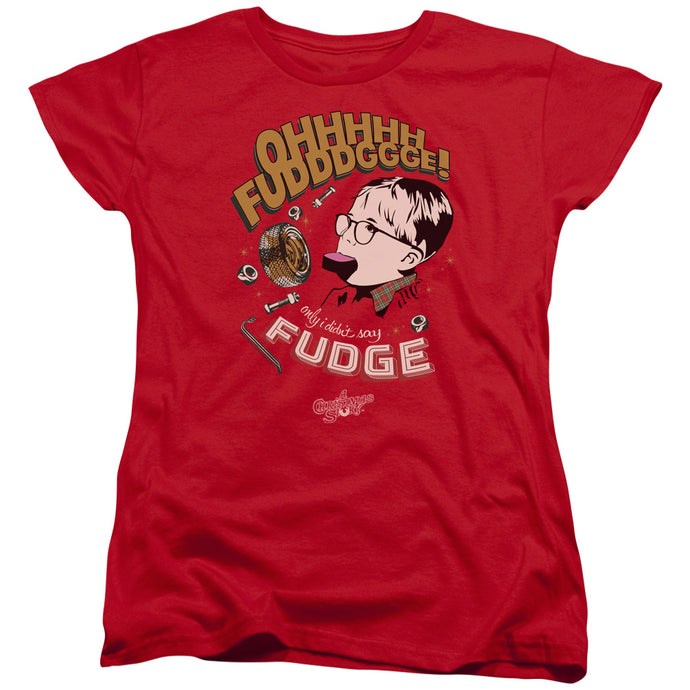 A Christmas Story Fudge Womens T Shirt Red