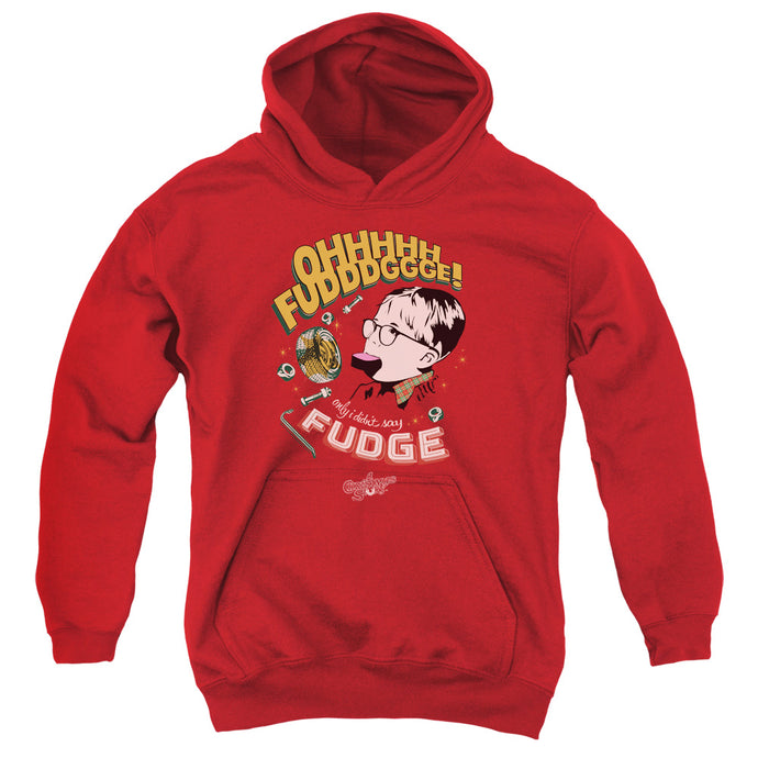 A Christmas Story Fudge Kids Youth Hoodie Red