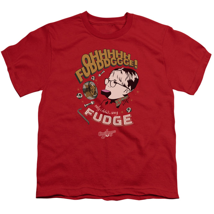 A Christmas Story Fudge Kids Youth T Shirt Red