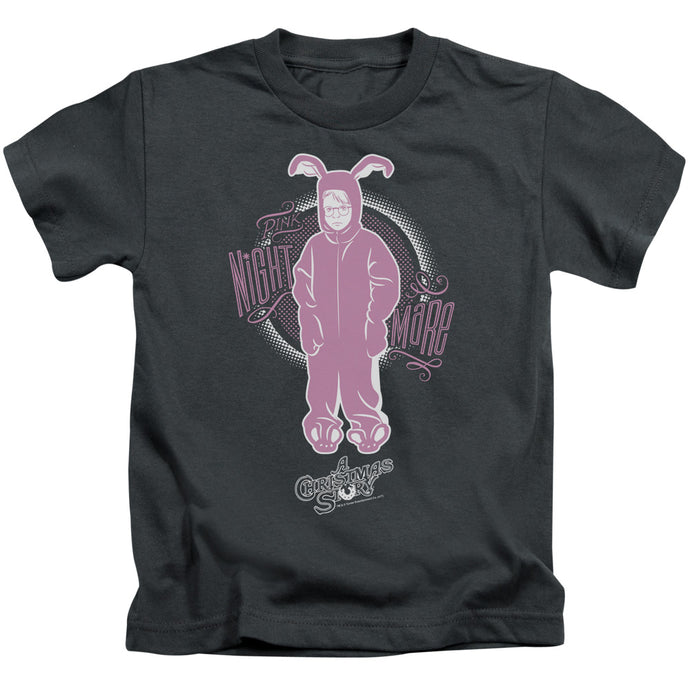 A Christmas Story Pink Nightmare Juvenile Kids Youth T Shirt Charcoal
