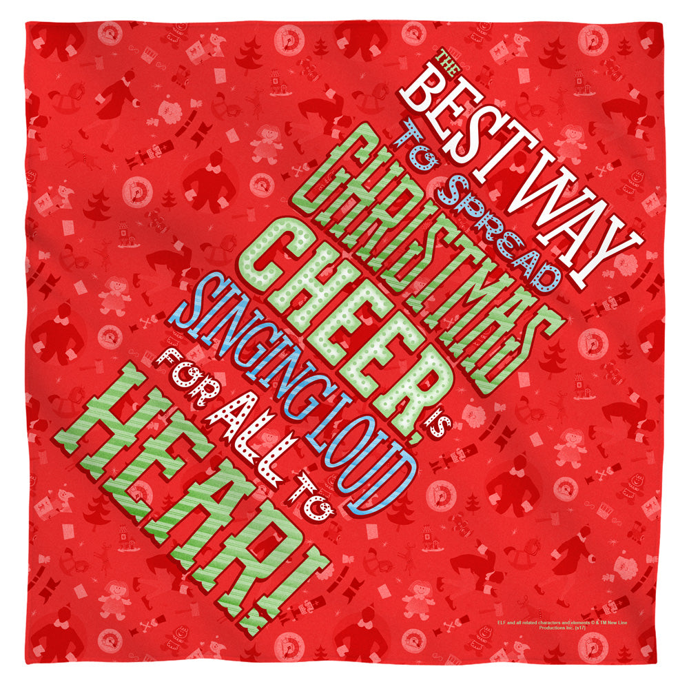 Elf Christmas Cheer Bandana Officially Licensed