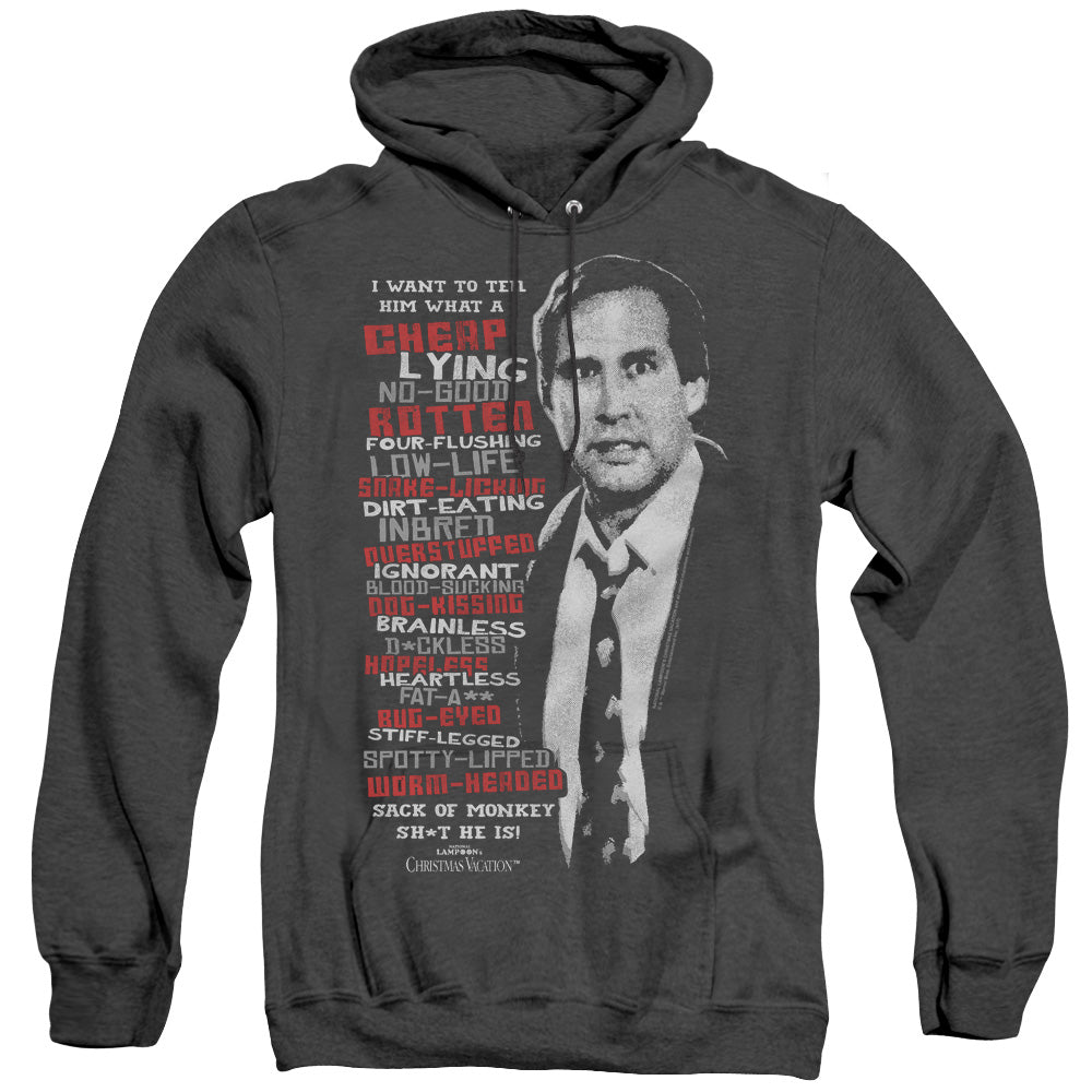 Christmas Vacation Profanities Mens Heather Hoodie Black Officially Licensed